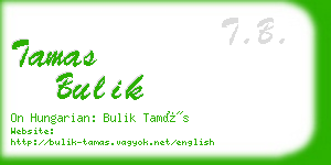 tamas bulik business card